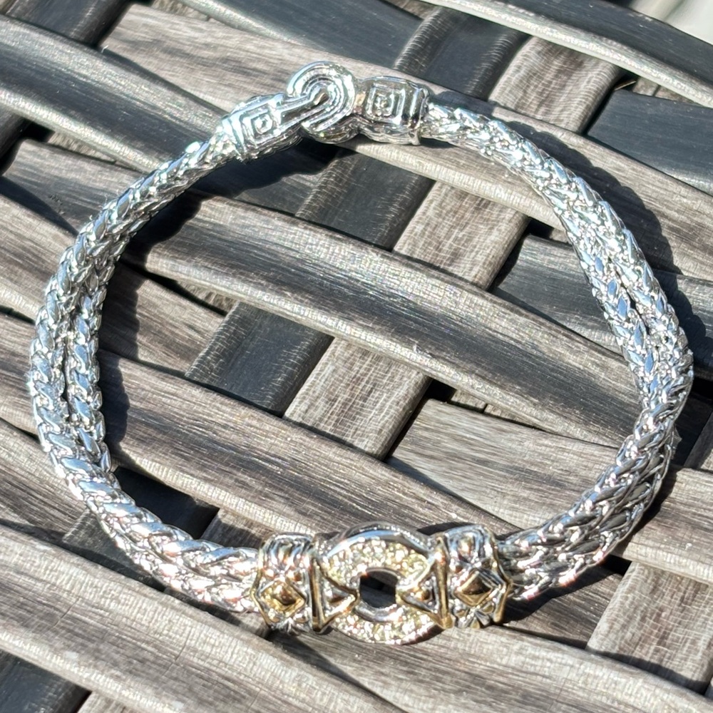 Sophisticated Two-Tone Women's Bracelet